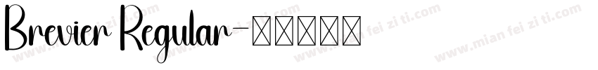 Brevier Regular字体转换